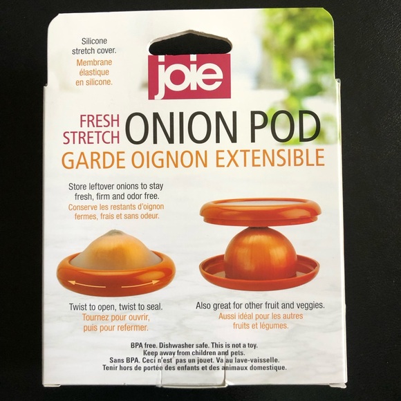 2/$20 NEW JOIE Fresh Stretch Pod Onion Storage Container Kitchen 1 Count - Picture 2 of 14